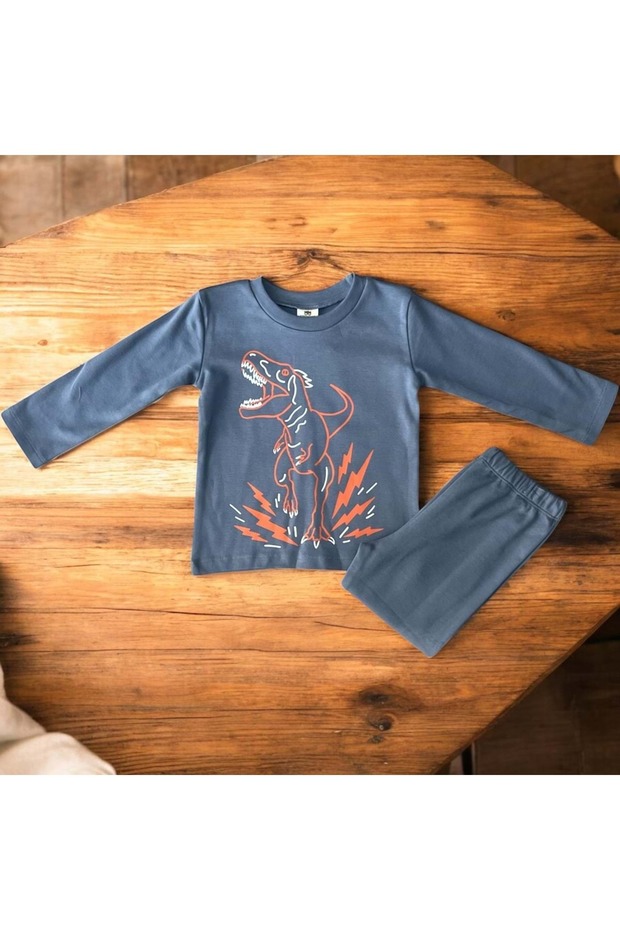 Dinosaur Pyjama Set Indigo - 1