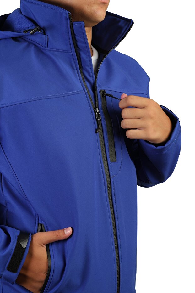 Kapüşonlu Shoftshell Mont - 6