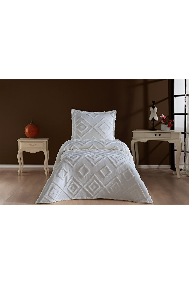 İskandinav Jasmin 2 Parça Tek Kişilik Yatak Örtüsü - 1