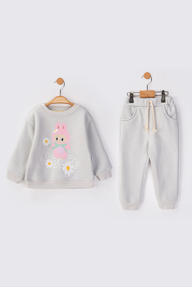 Labubu Embroidered & Printed 3-Ply Girls' Set