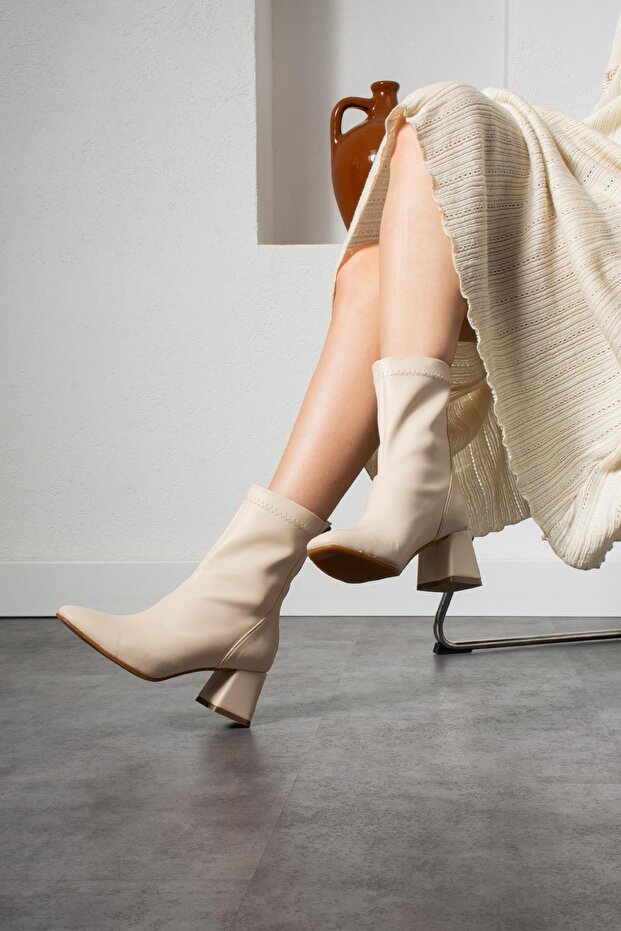 Lisa Kadın Streç Fermuarlı bot - 3