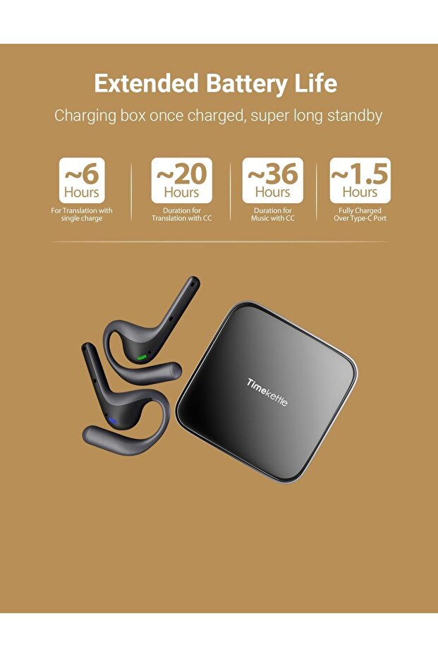 W4 Pro AI Translator Earbuds, Real-Time Bidirectional Voice Translation in 40 Languages, - 7