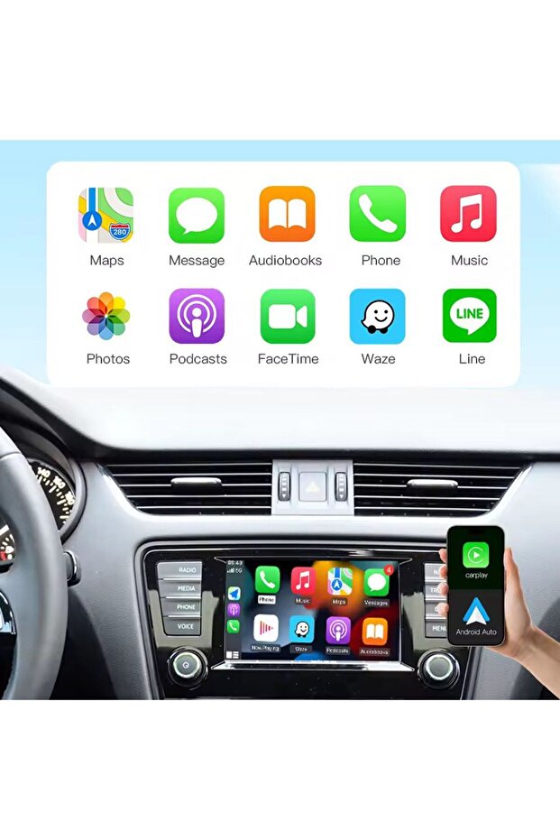 Wireless CarPlay and Android Auto Module Compatible with VW, Skoda Plug & Play, , MIB / MIB 2 - 3