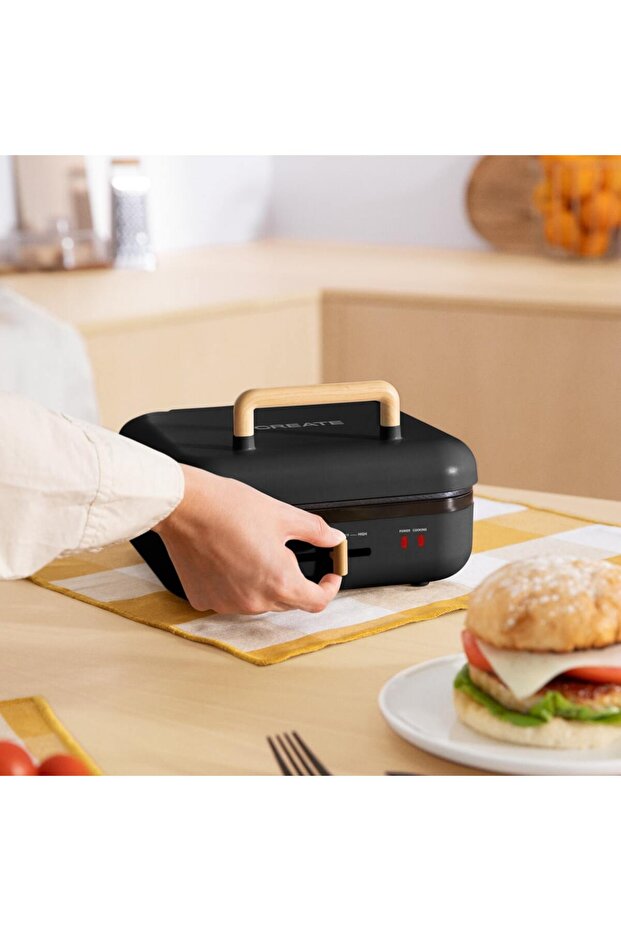 Grătar electric, CREATE, Stone Studio Pro, negru - 3