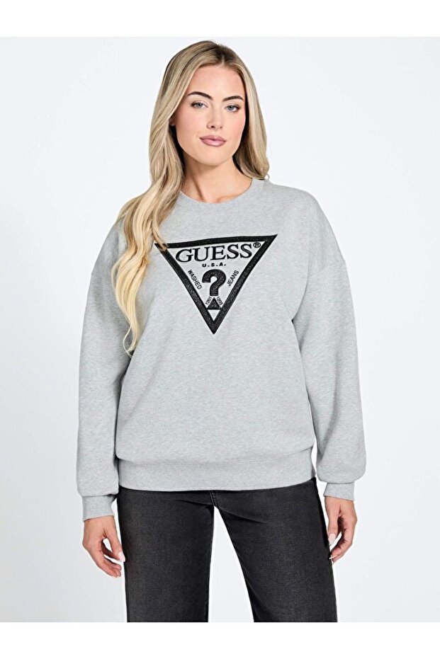 Glitter Kadın Sweatshirt - 1