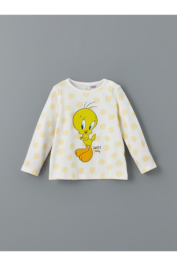 Tweety Baskılı Kız Çocuk Pijama - 2