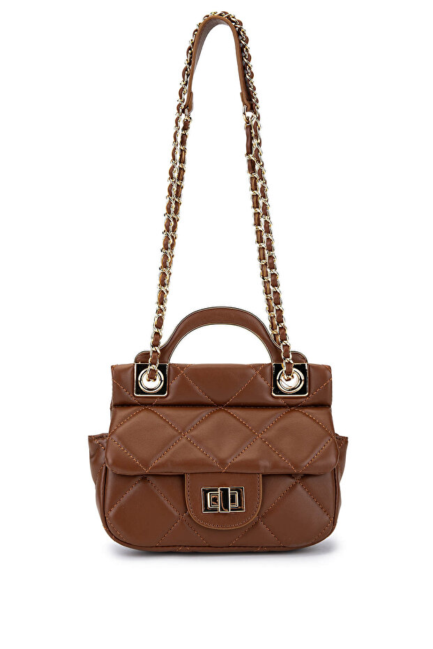 Women's Faux Leather Camel Shoulder Bag
