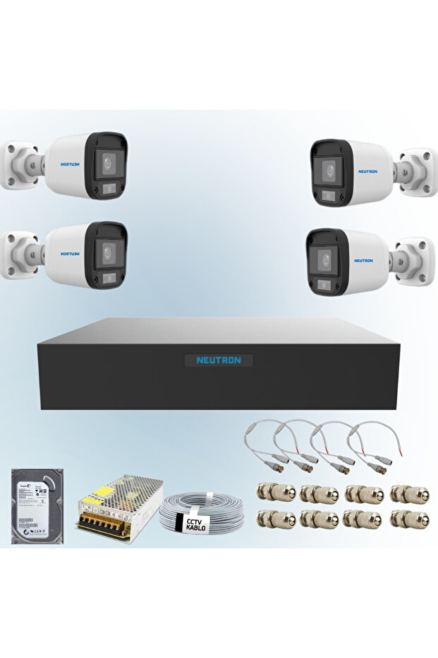 4'LÜ AHD BULLET KAMERA SETİ - 1
