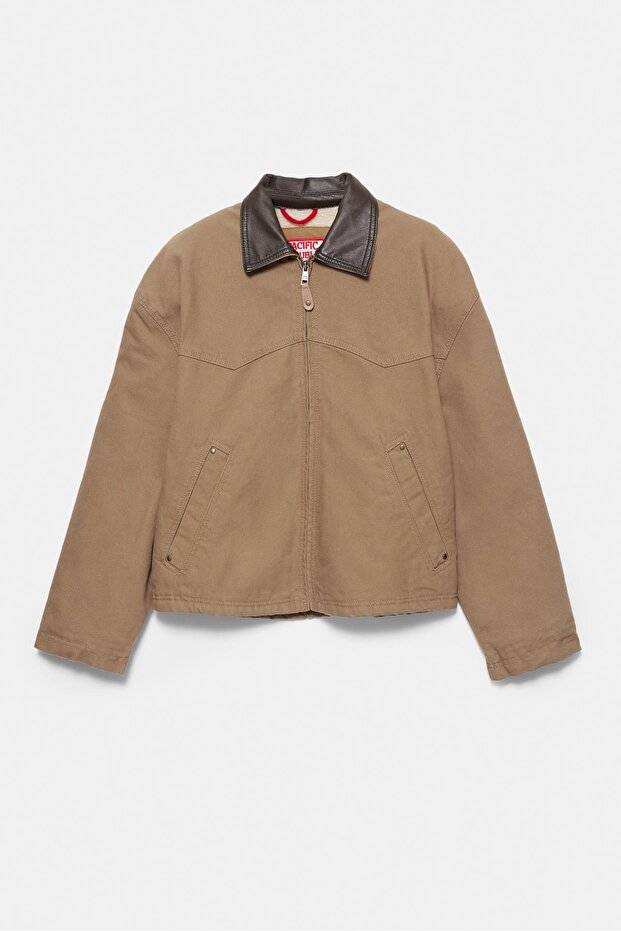 Yaka detaylı dikişli ceket - 8