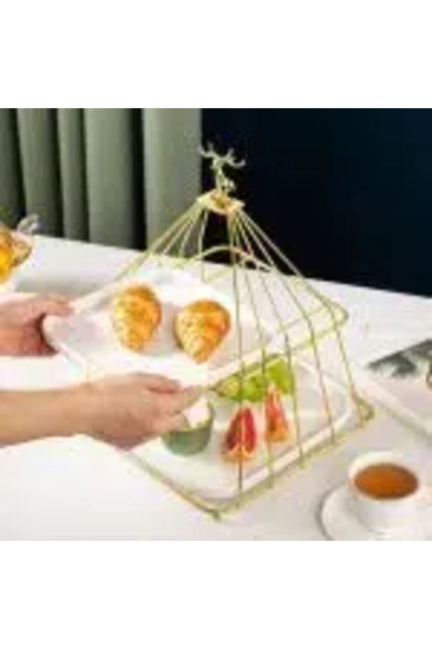 Fruit tray, two-tiered, white