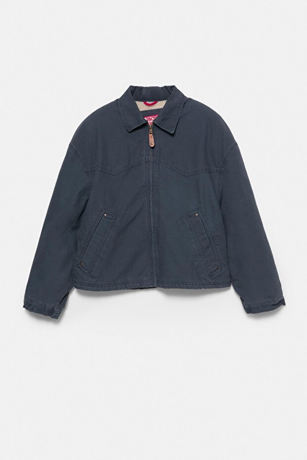 Mavi dikişli ceket - 6