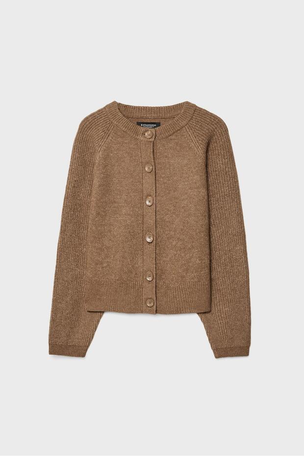 Düğmeli triko hırka - 4