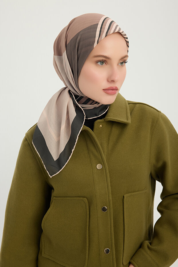 ليل ونهار - مينك - وشاح منقوش إيفيليا - 90x90 سم