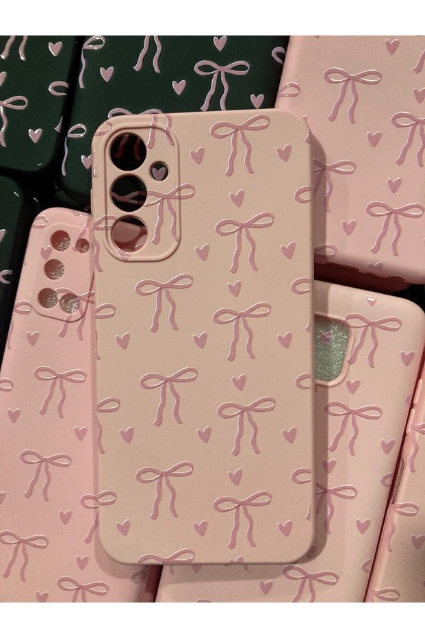 Samsung Galaxy A04S Velour Phone Case with Ribbon/Bow Printed Inside