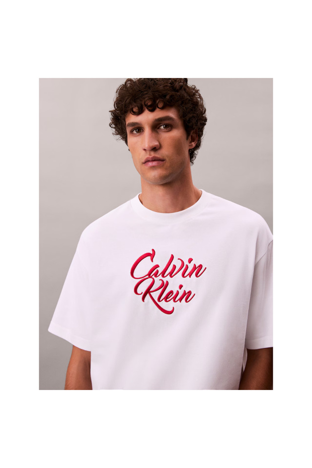 Ck Lv04rd801g Ss 16s Sn Cursıve Calvın Graphıc Erkek Tshırt - 3