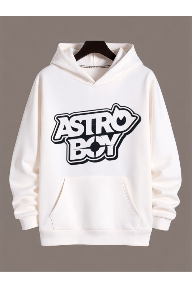 Unisex Astro Boy Colorful Custom Printed Cotton Oversize Hooded Sweatshirt