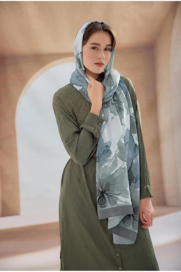 ANTRASİT FLOWER ŞAL