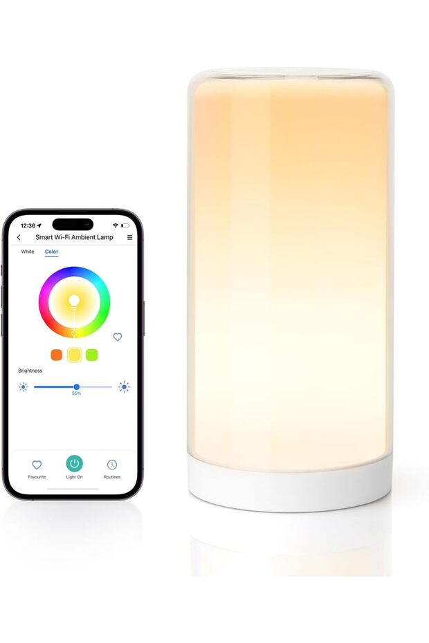 Smart WiFi Table Lamp, Bedside Lamp, Compatible with Apple HomeKit, Siri, Amazon Alexa and Sm - 1