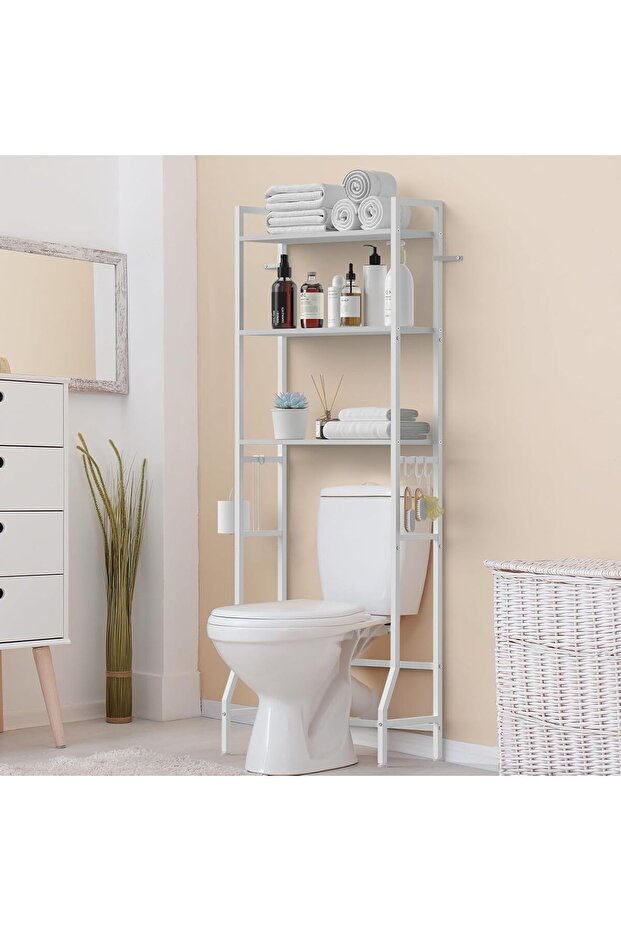 Over Toilet Storage 3-Tier Bathroom Shelf Organizer Multifunctional Above Toilet Storage Rack Freest