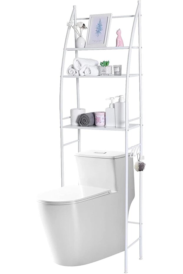 Sulfar 3 Tier Bathroom Storage Shelf, No Drilling Toilet Organizer Rack, Easy to Assemble Bathroom S