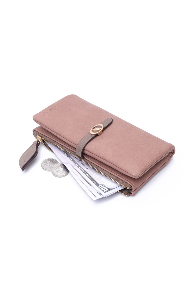 New Design Soft Texture Leaf Pattern Stylish Wallet - 5