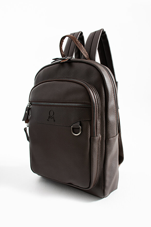 Leather Stylish and Functional Men's Backpack - 5