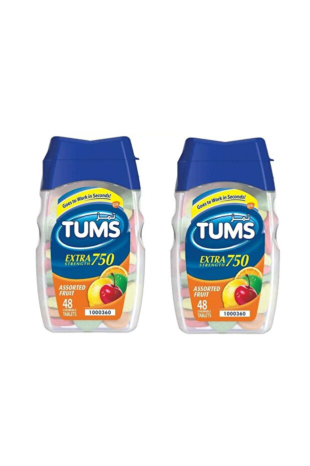 قوة إضافية 750 ملغ 48 قرصًا للمضغ (عبوة من قطعتين) - 1