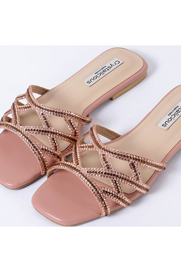 Fiona Luxurious Rhinestones Sandals Handcrafted by Artisans Effortless Glamour for Every Occasion