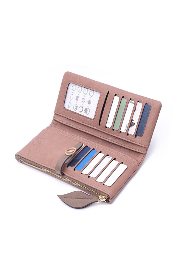 New Design Soft Texture Leaf Pattern Stylish Wallet - 6