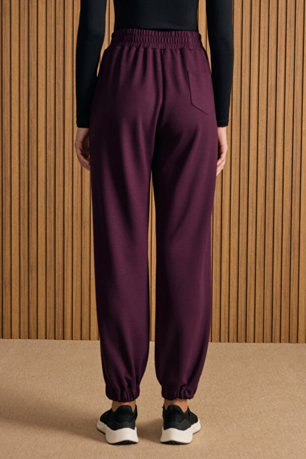 Beli ve Paçası Lastikli Vison Örme Pantolon - 5