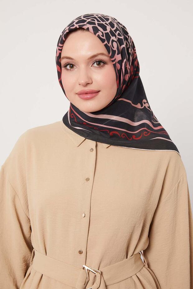 قماش قطني بنمط عرقي أسود - 2