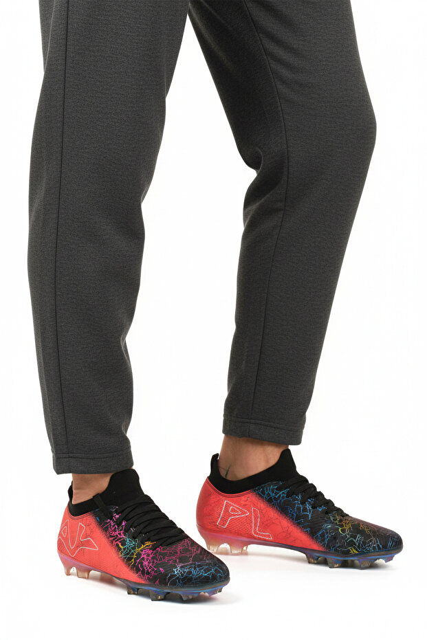 Black Fuchsia Sock-Lace Men's Football Boots Mk-252-153 m
