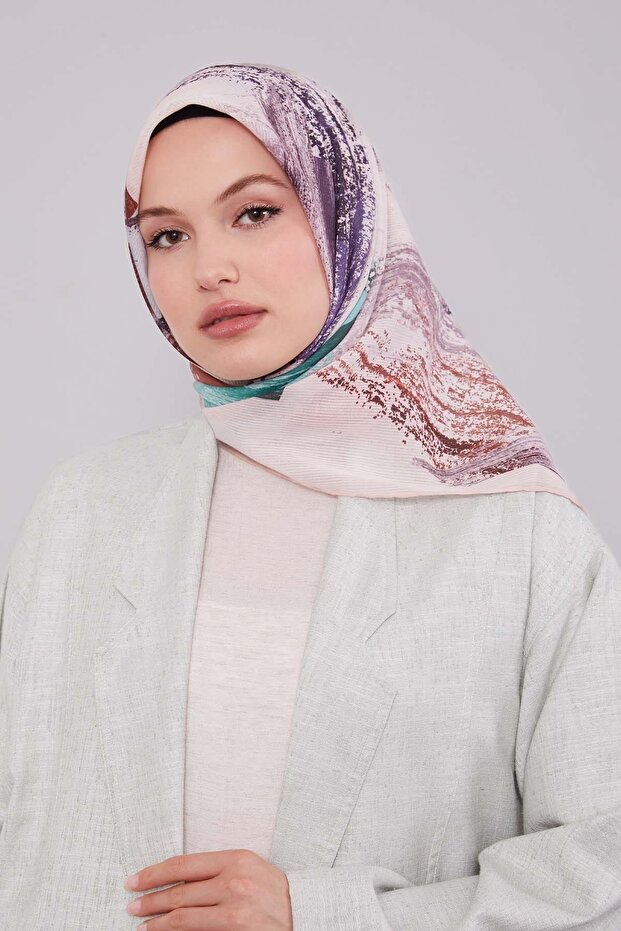 وشاح قطني بنمط فرشاة البودرة - 2