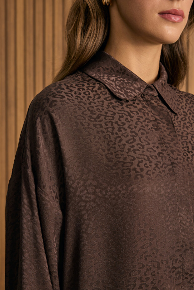 Dokusu Desenli Rayon Gömlek - 6