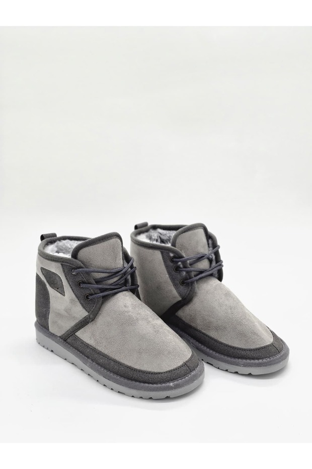 Mini Bağcıklı İnce Taban Bot Gri - 1
