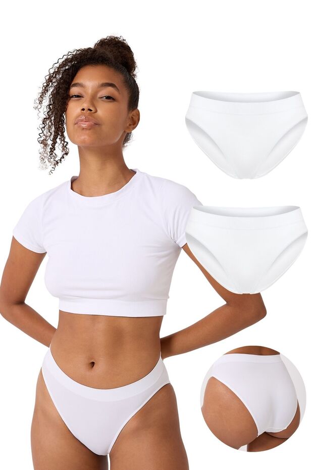 2-Pack Women's Seamless Basic Stretchy Slip Panties