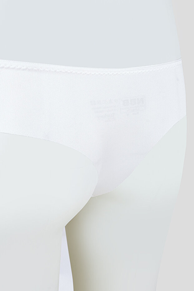 Ekru Lazer Kesim Dantelli String - 3