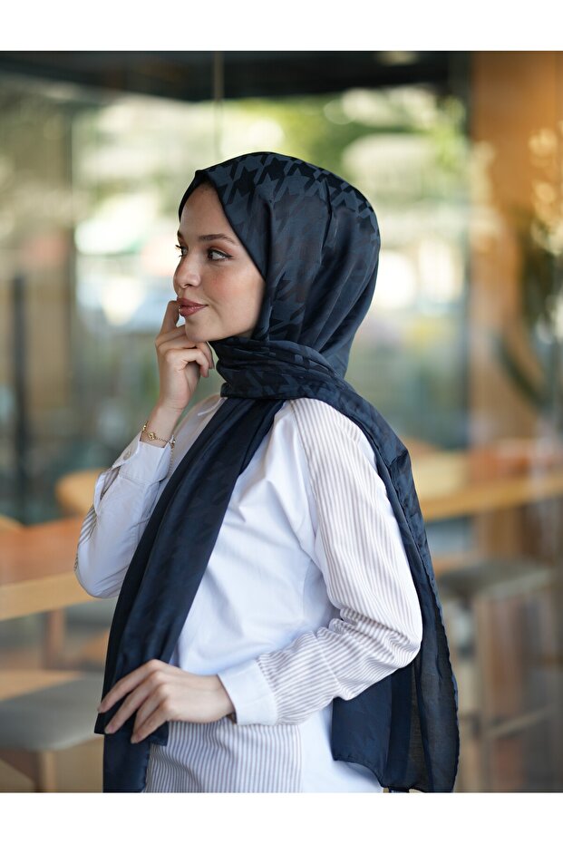 شال جاكار بنمط مخرم - 2