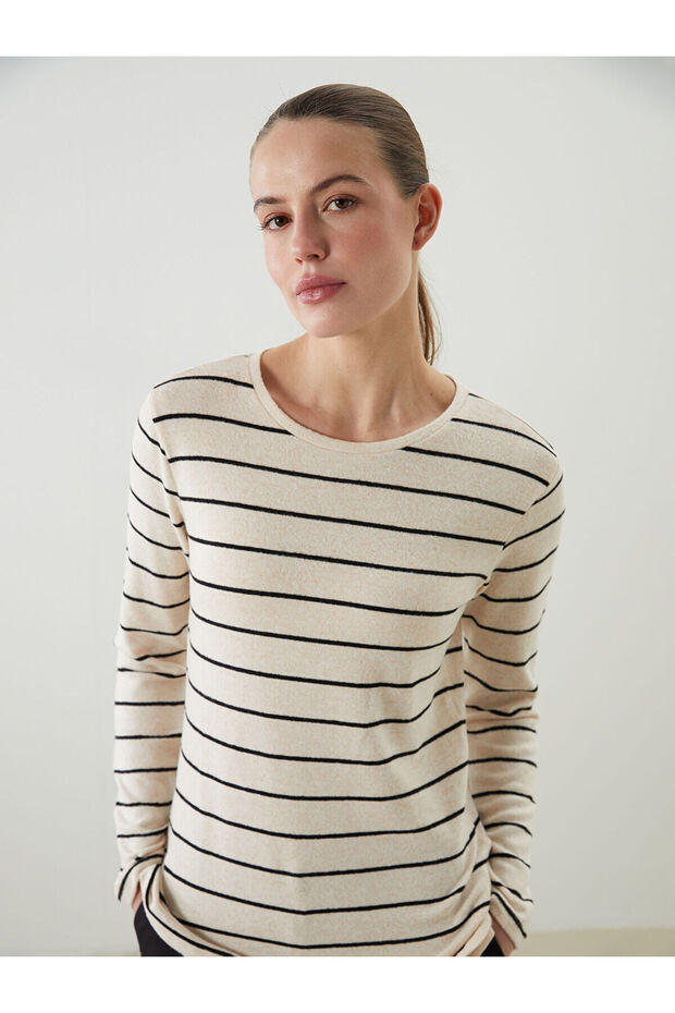 Crew Neck Striped Women's T-Shirt