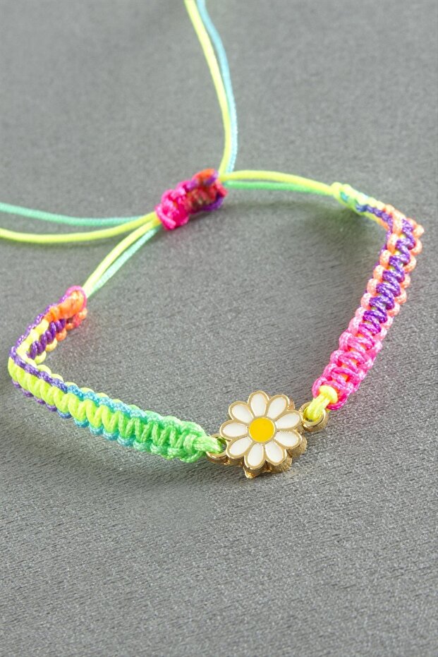 Daisy Macrame Rope Bracelet