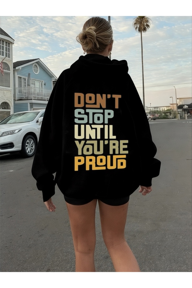 Unisex Proud Colorful Custom Printed Cotton Oversize Hooded Sweatshirt