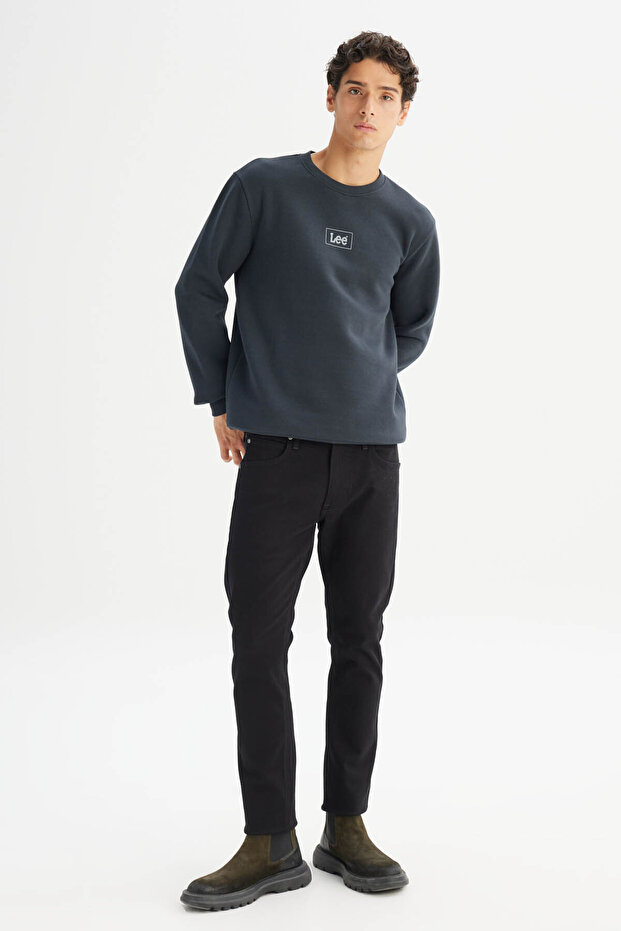 Erkek Mid Logo Sweatshirt Washed Black - 2