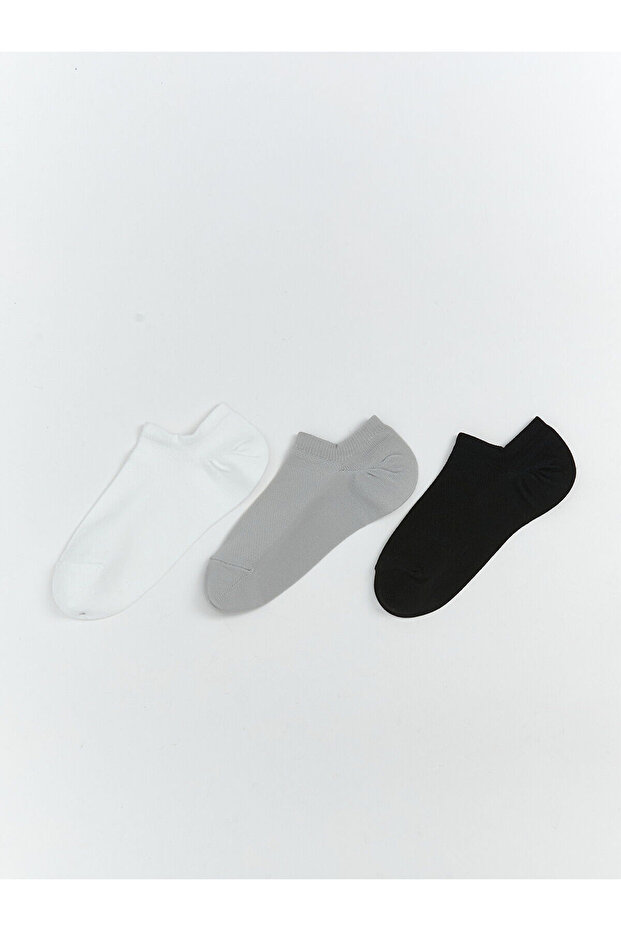 Two Mt Shop Quality Lcw Dream White Plain 3-Pack Women's Sneaker Socks