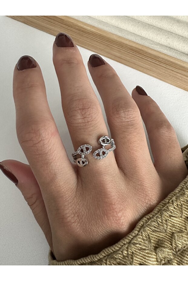 Silver Color Brand Four Ring - 4