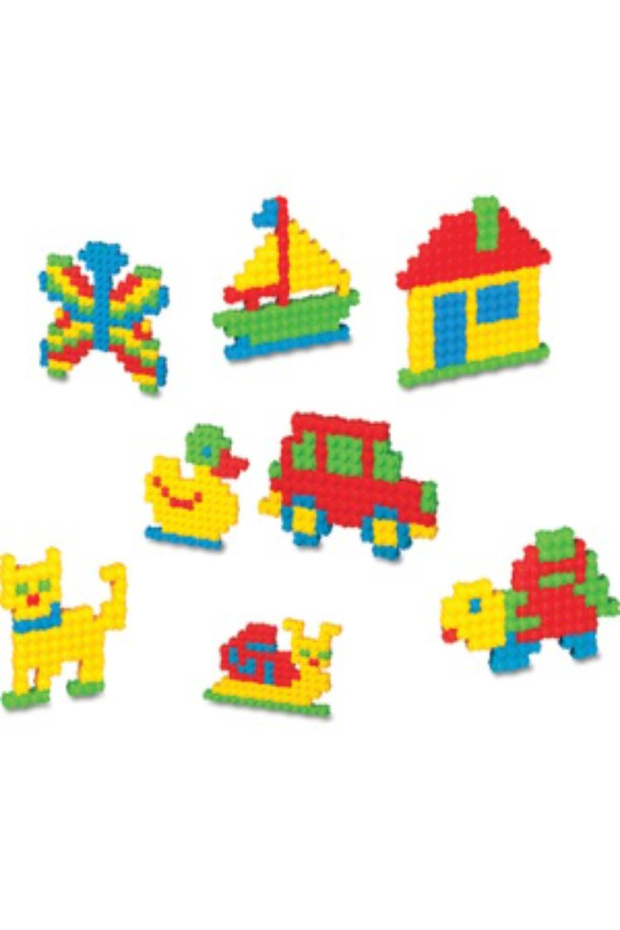 Snap-Tight Tic-Tac Puzzle Blocks 150 Pieces Storage Container Included - 6