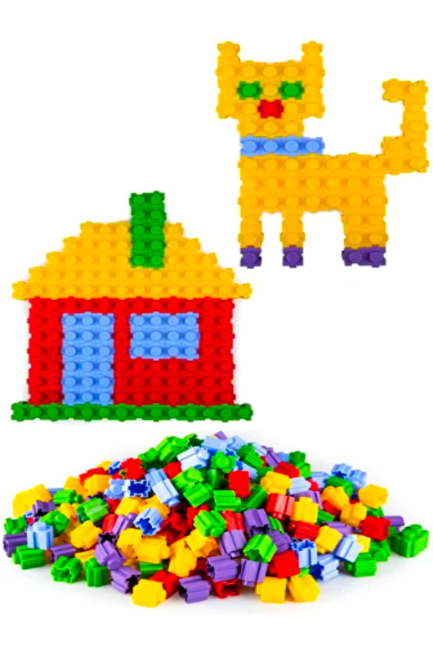 Snap-Tight Tic-Tac Puzzle Blocks 150 Pieces Storage Container Included - 5