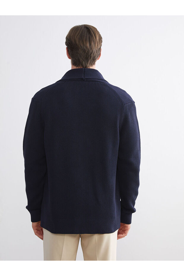 Create Your Style from Uzg Store |   Standard Pattern Shawl Collar Men's Knitwear Cardigan - 4