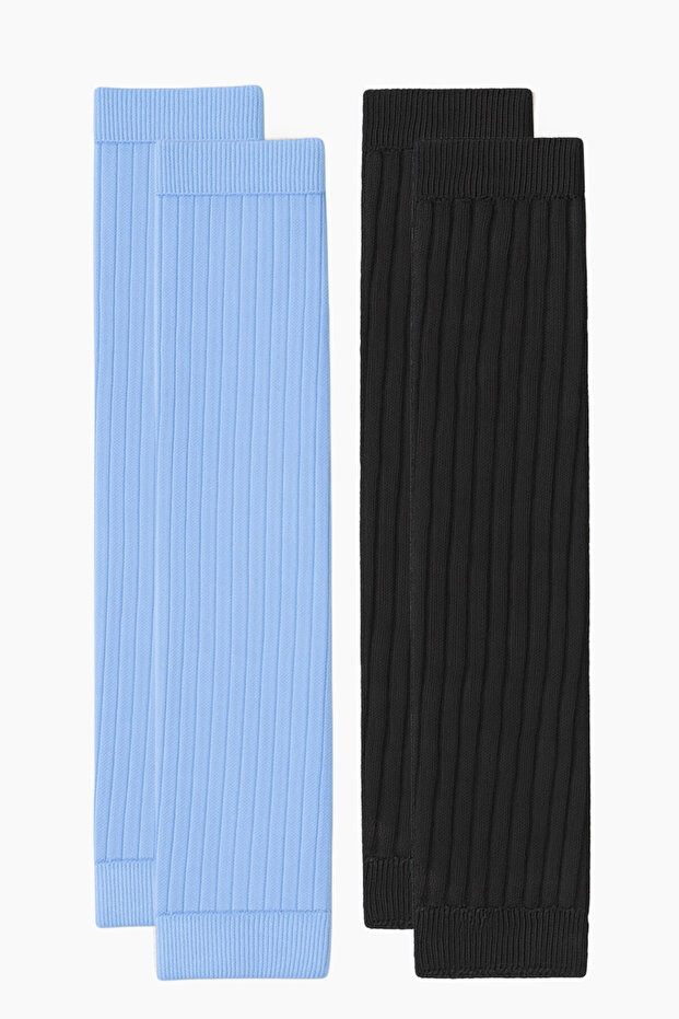 قطعتان من سراويل الضغط الأساسية السميكة المصنوعة من مزيج القطن - 1