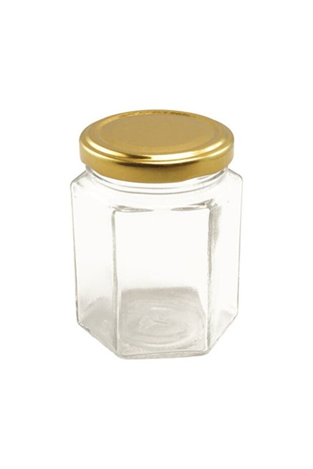 Jar with Hexagonal Lid 280ML Set of 20 - 1