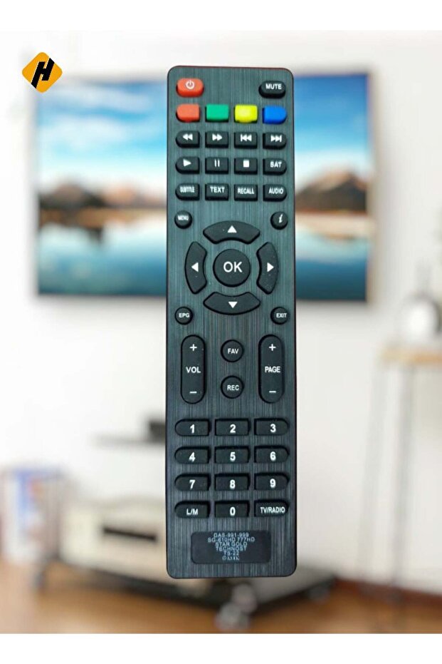 Remote Control For Stargold SG-610HD, SG-777HD, Tecnosat TS-22 Receiver - Black